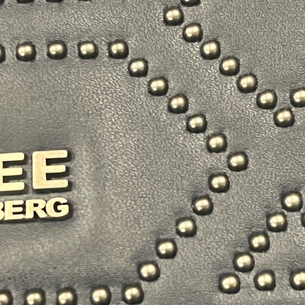 Aimee Kestenberg 100% Genuine Leather Wallet Navy Blue Studded NWT - Picture 11 of 11